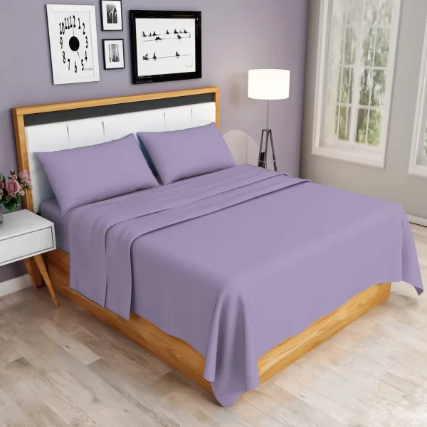 lilac flat sheet super king size