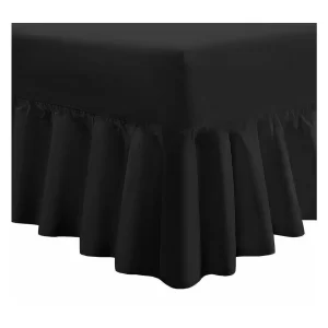 black fitted valance sheets