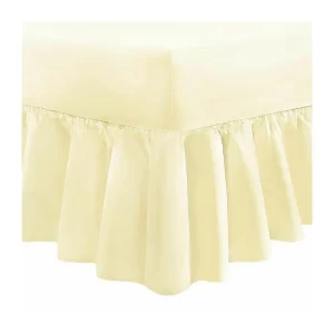 cream fitted valance sheets
