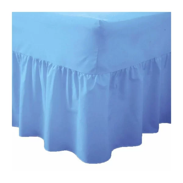 mid blue fitted valance sheets