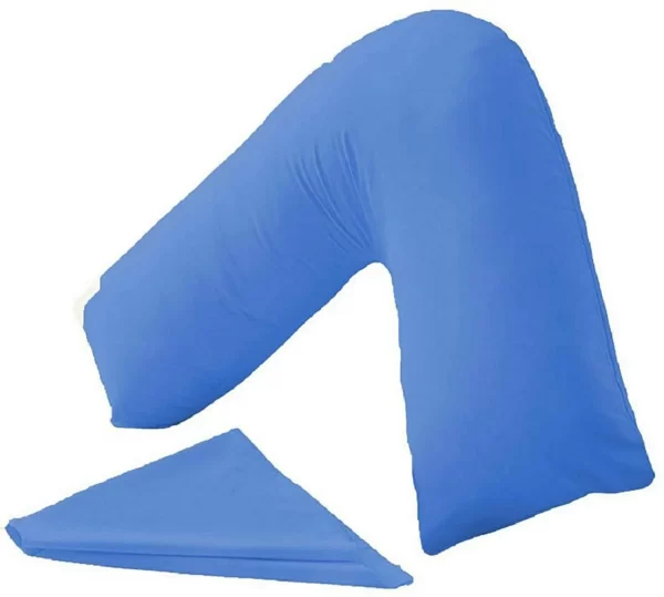 mid blue v pillow case