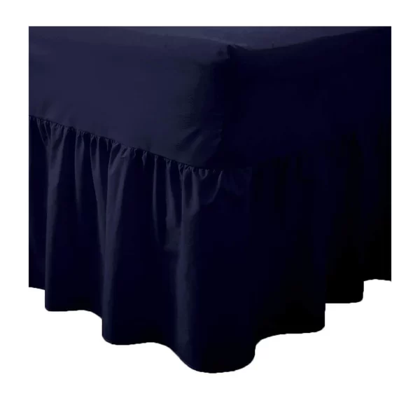 navy fitted valance sheets