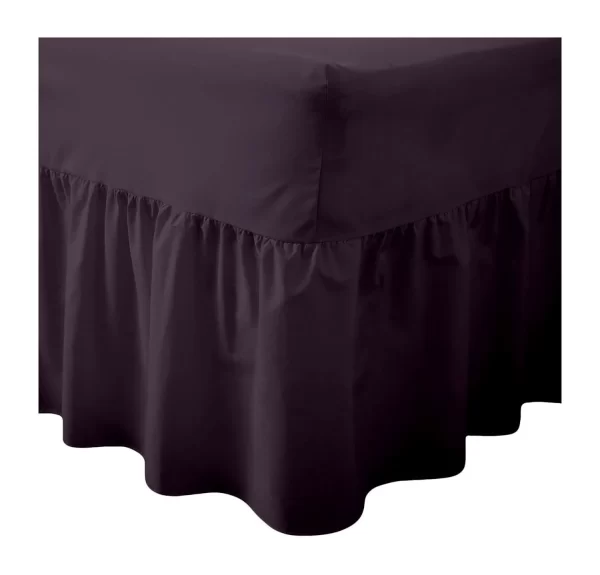 plum fitted valance sheets
