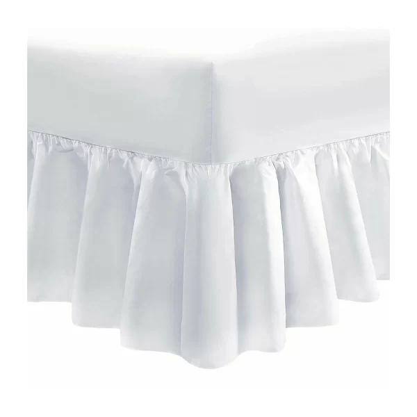 white fitted valance sheets
