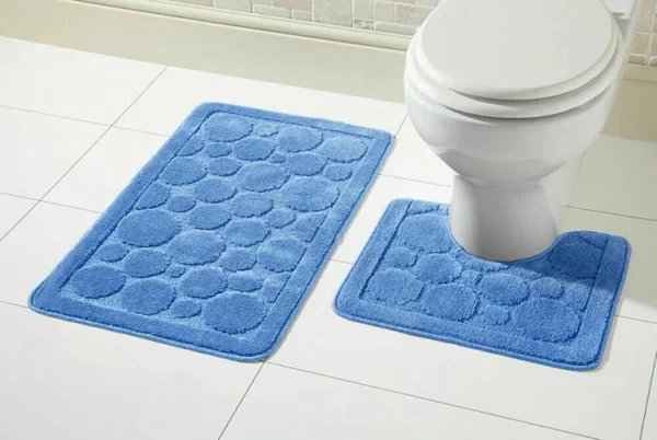 cali bath mat set blue