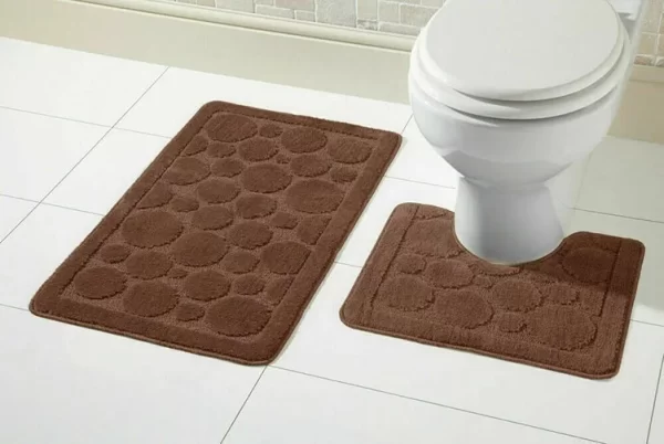 cali bath mat set chocolate