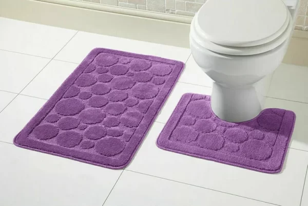 cali bath mat set purple