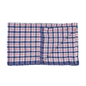 coloured check tea towels
