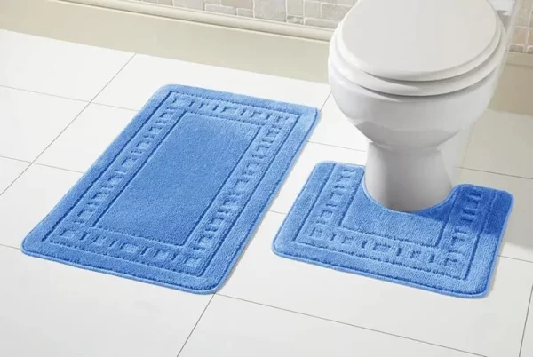 miami bath mat set blue