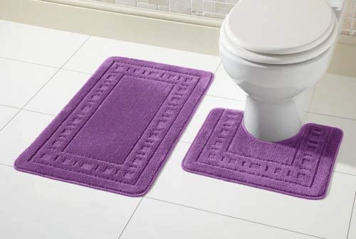 miami bath mat set purple