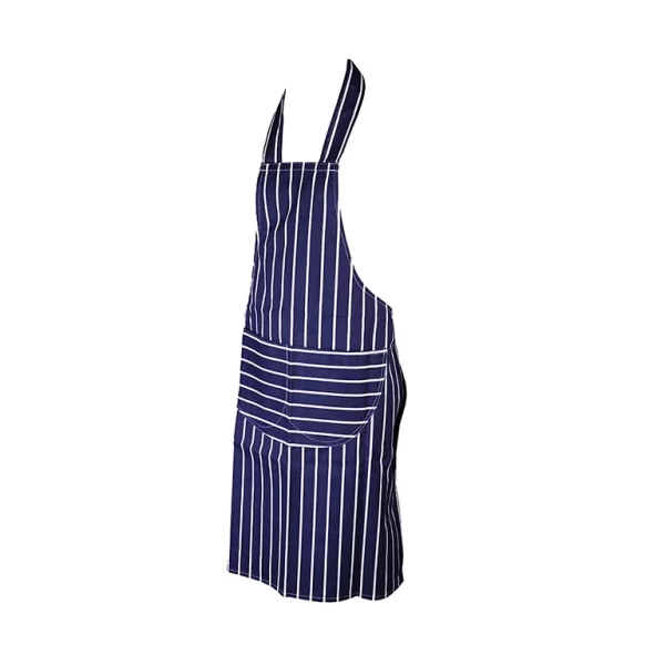 striped apron blue