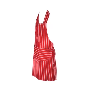 striped apron red