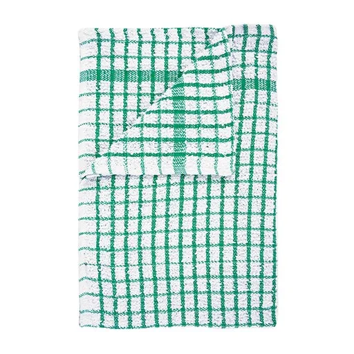 terry tea towel green